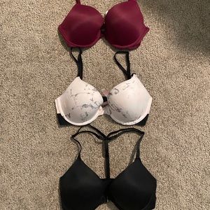 Set of 3 PINK bras